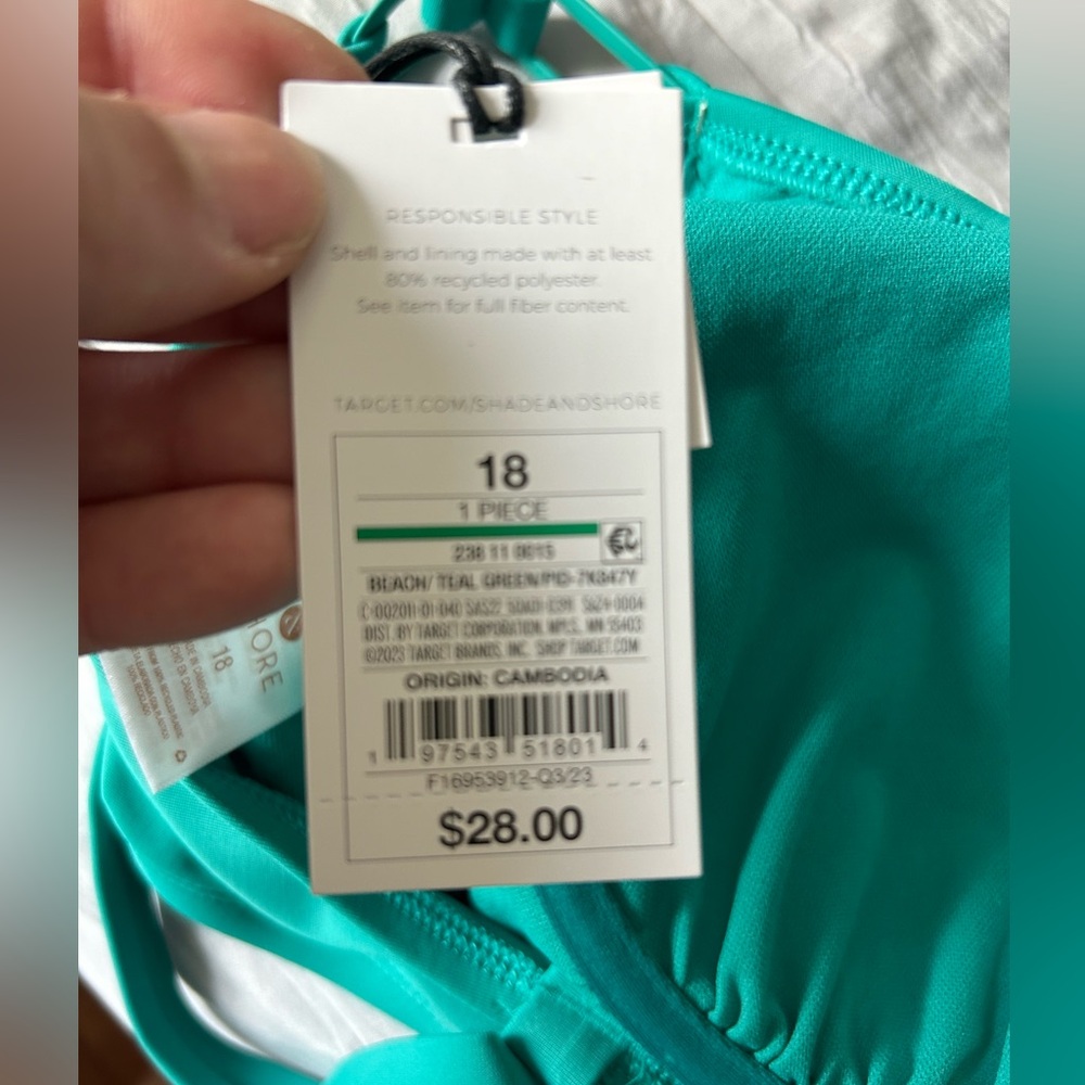 NWT Shade & Shore Ring Detail Underwire Bikini Top and Bottom Size 17-18 - Picture 7 of 10